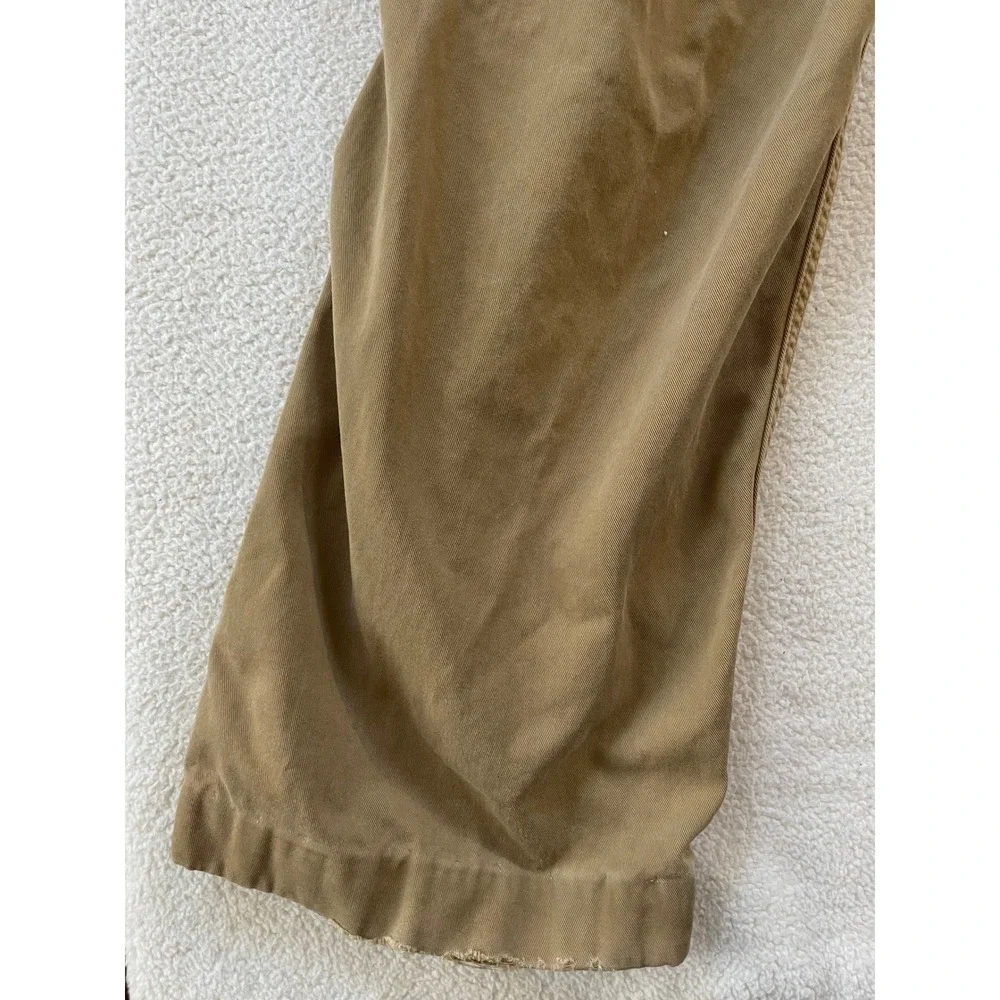 American Eagle Mens Hemmed to 28x24‎ Cargo Pants Tan Khaki Cotton Leg Utility